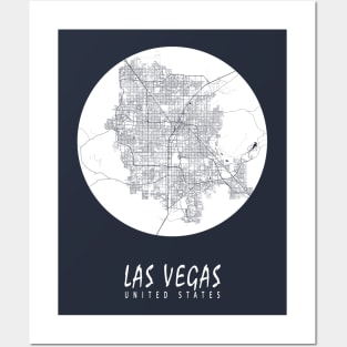 Las Vegas, Nevada, USA City Map - Full Moon Posters and Art